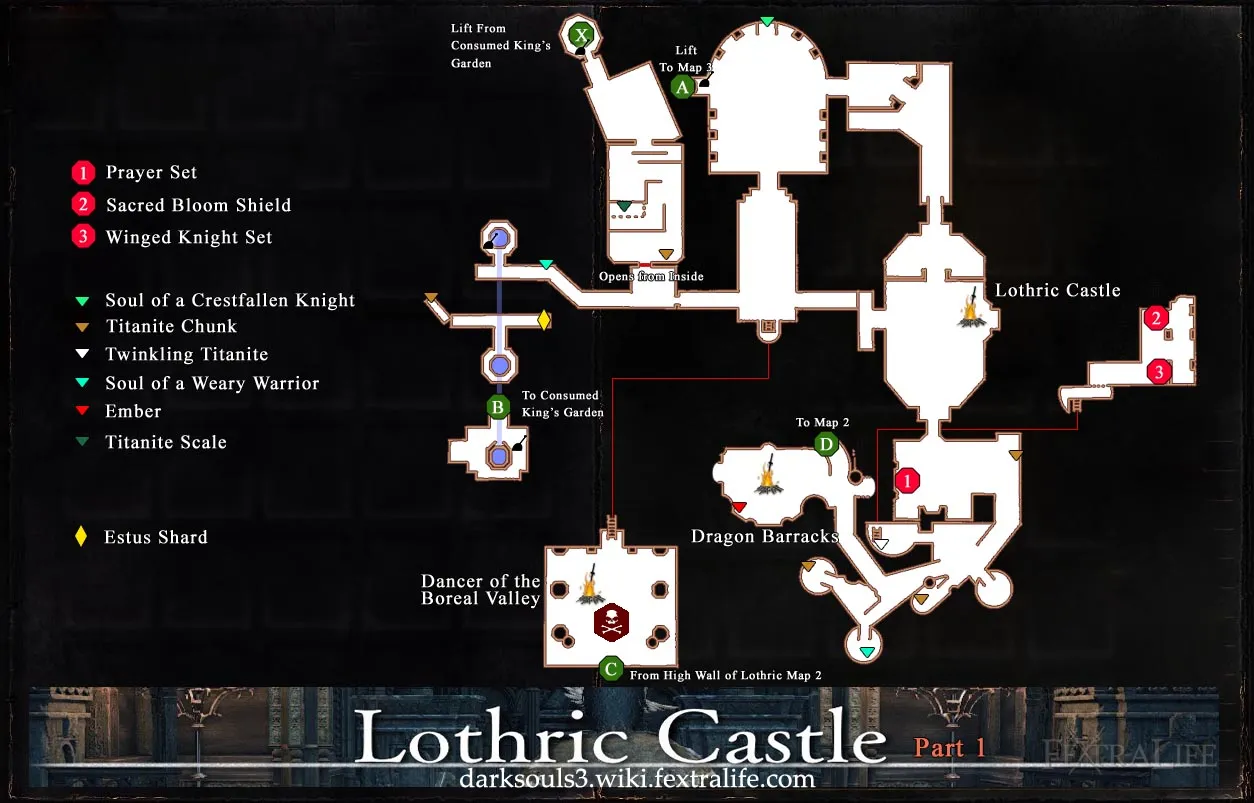 Дарк соулс 3 карта замка лотрика